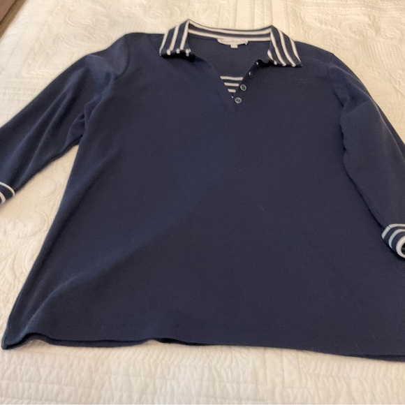 MISOOK NAVY BLUE NAUTICAL STYLE PULLOVER SWEATER, SIZE: XL - Picture 9 of 14